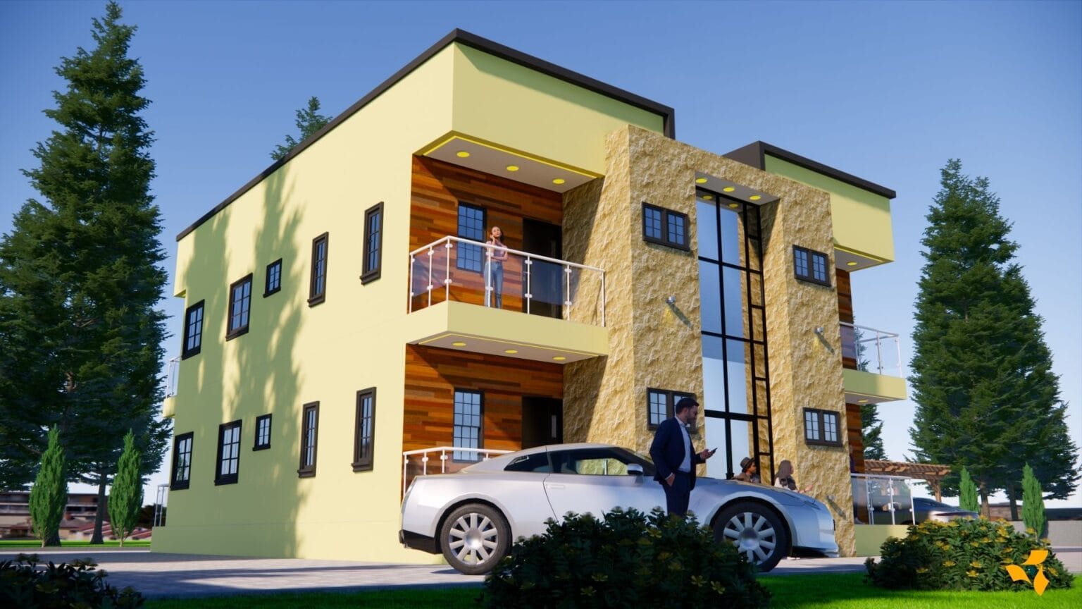 Proposed One bedroom 4 unit Guest House